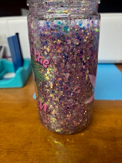 pink marijuana theme snow globe cup