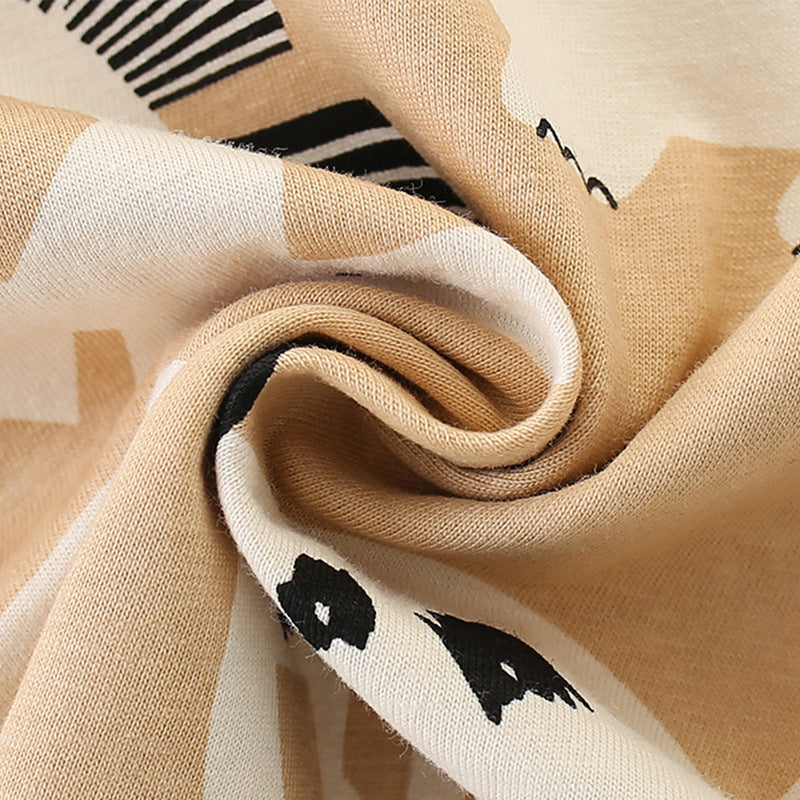 Summer Baby Kids Casual Animals Cartoon Pattern T-shirt and Shorts Clothing Set for Boys-4