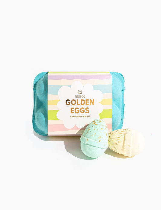Blue Golden Egg Bath Bombs