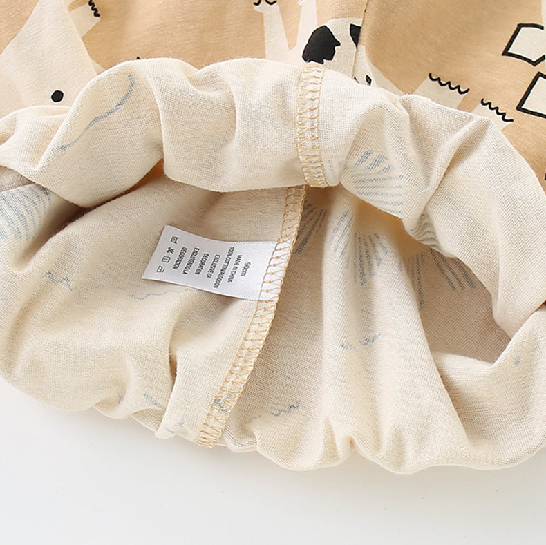 Summer Baby Kids Casual Animals Cartoon Pattern T-shirt and Shorts Clothing Set for Boys-3